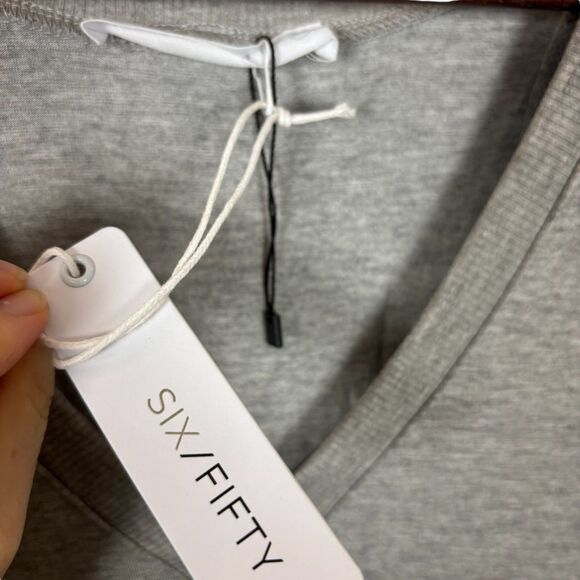 NWT Six Fifty Brooke Gray Short Sleeve Layered Knit Mini Dress Women’s XS - Picture 8 of 9